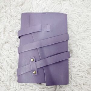 NWOT Portland Leather Goods Lavender Medium Wrap Journal Notebook